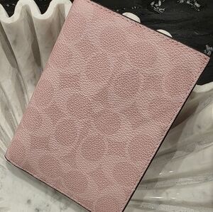 Coach Powder Pink Passport Wallet